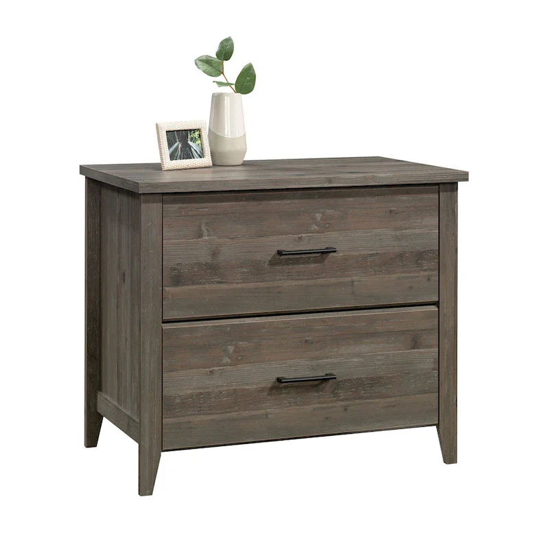 Lateral File Cabinet with Safety Interlock - Pebble Pine Finish