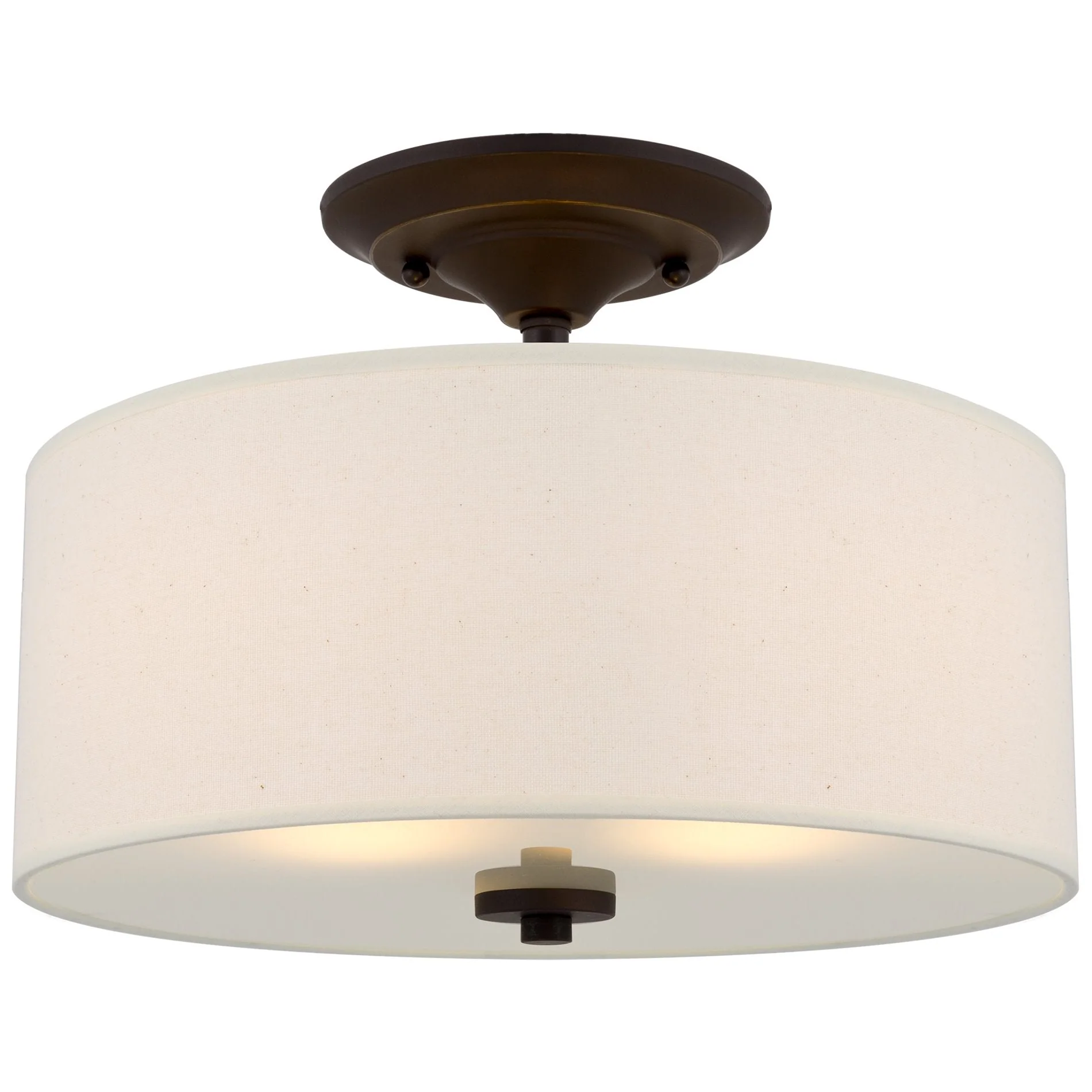 Addison 13 2-Light Semi-Flush Mount Ceiling Light, Bronze Finish