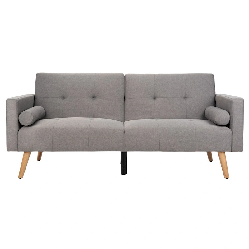 SAFAVIEH Tamekia Foldable Futon Bed with Pillow - 74.8 x 31.9 x 34.7