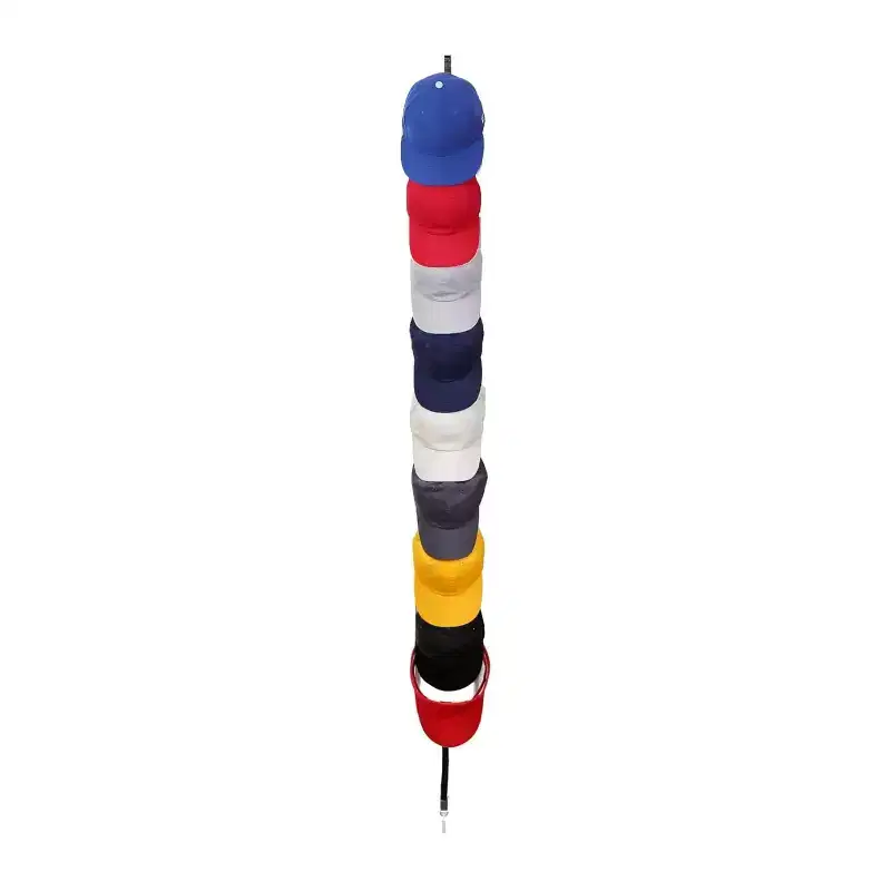 Black 9-Hook Over-the-Door Cap Rack, Holds 16 Caps