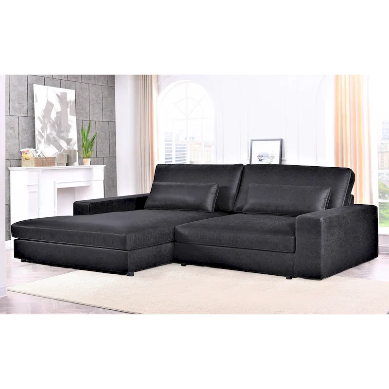 US Pride Furniture 105.52 inch Oversize Facing Chaise Sectional Sofa