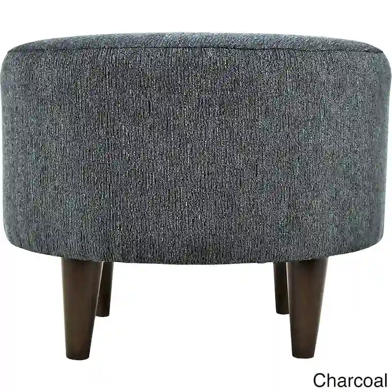 MJL Furniture Sophia Text2Olivia Round Upholstered Ottoman