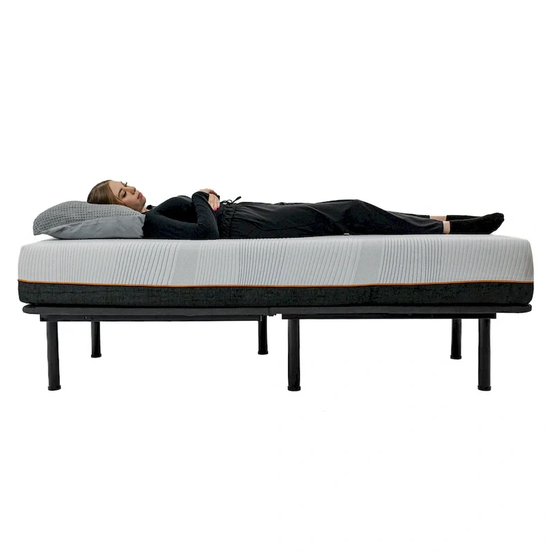 Bridgevine Home Quick Assembly Adjustable Bedframe with Voice Activated Controls