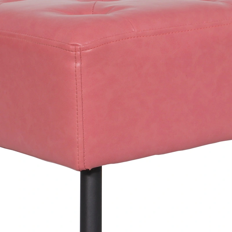 Maypex Faux Leather Upholstered Bench with Tufted Seat