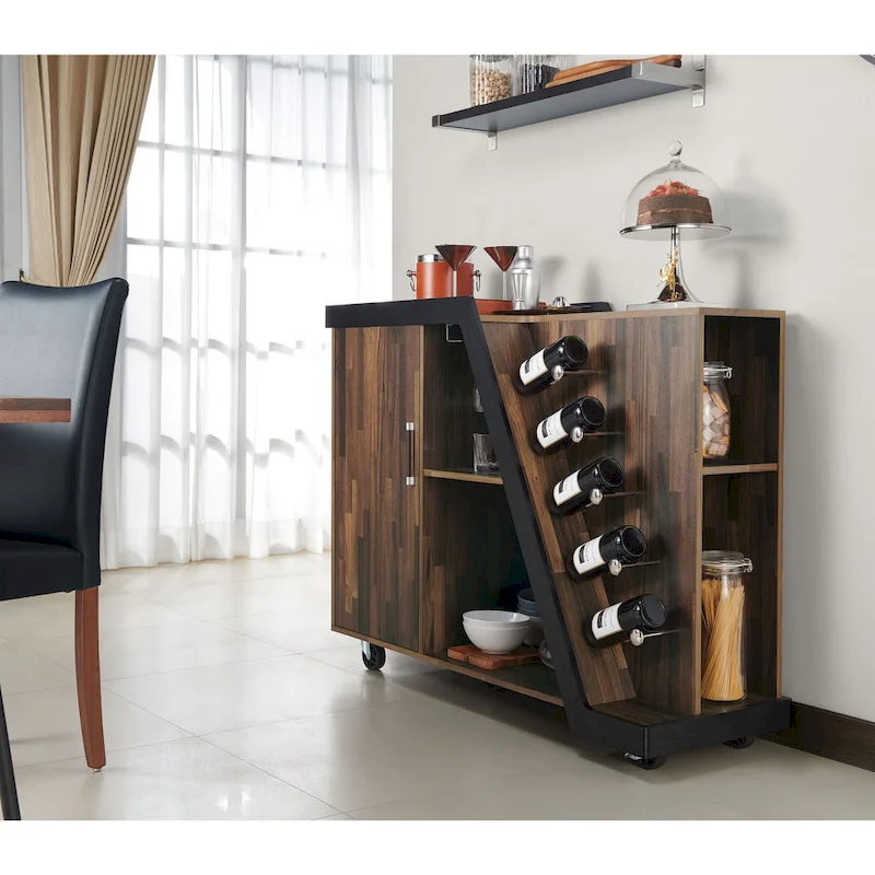 Furniture of America Tern Modern 6-shelf Mobile Wine Cabinet