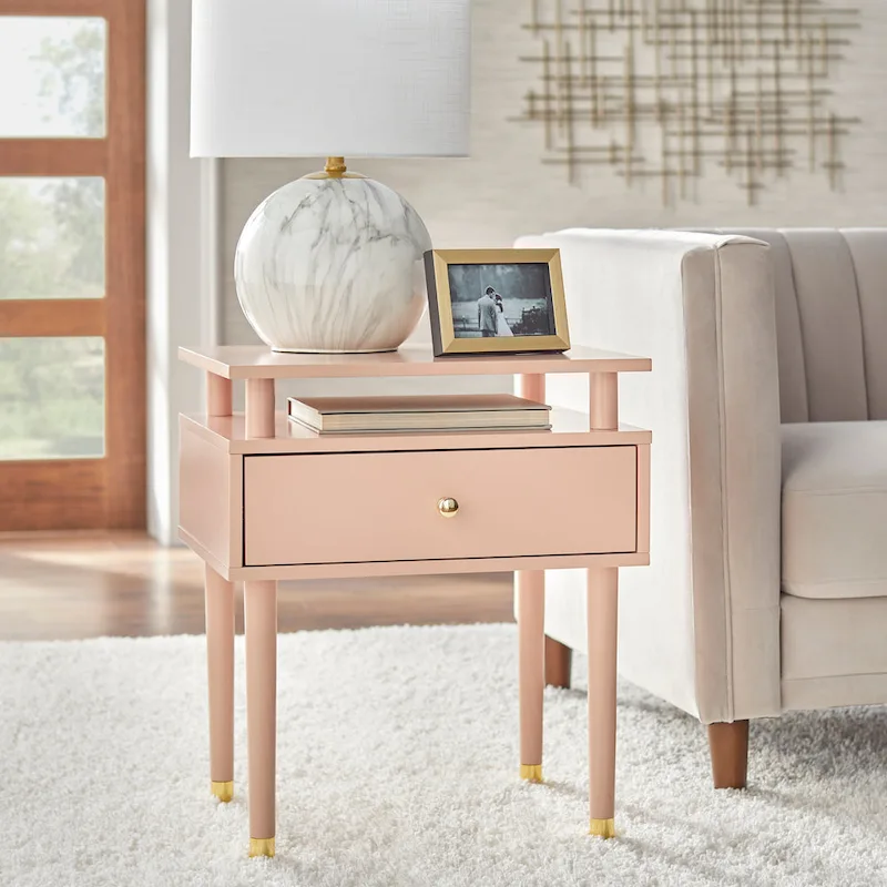 Simple Living Margo Mid-Century One Drawer Side Table