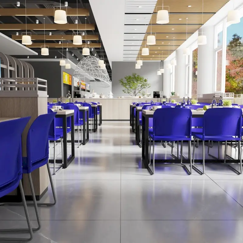 880 lb. Capacity Full Back Contoured Stack Chair with Powder Coated Sled Base