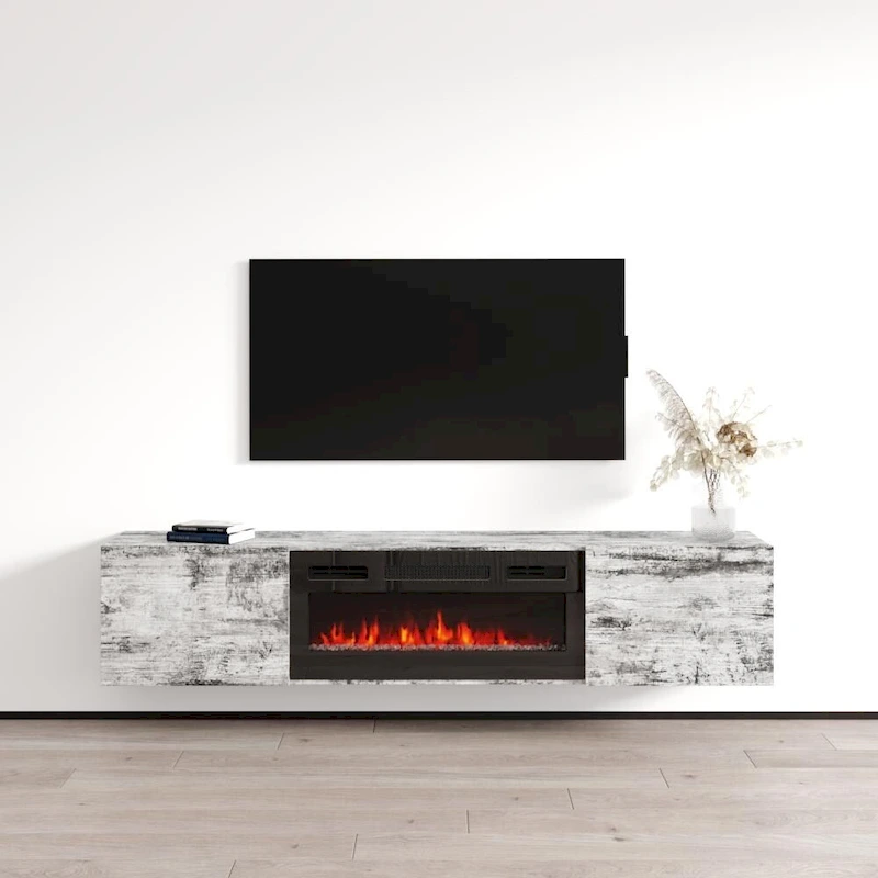 Baja BL-EF Floating Fireplace TV Stand