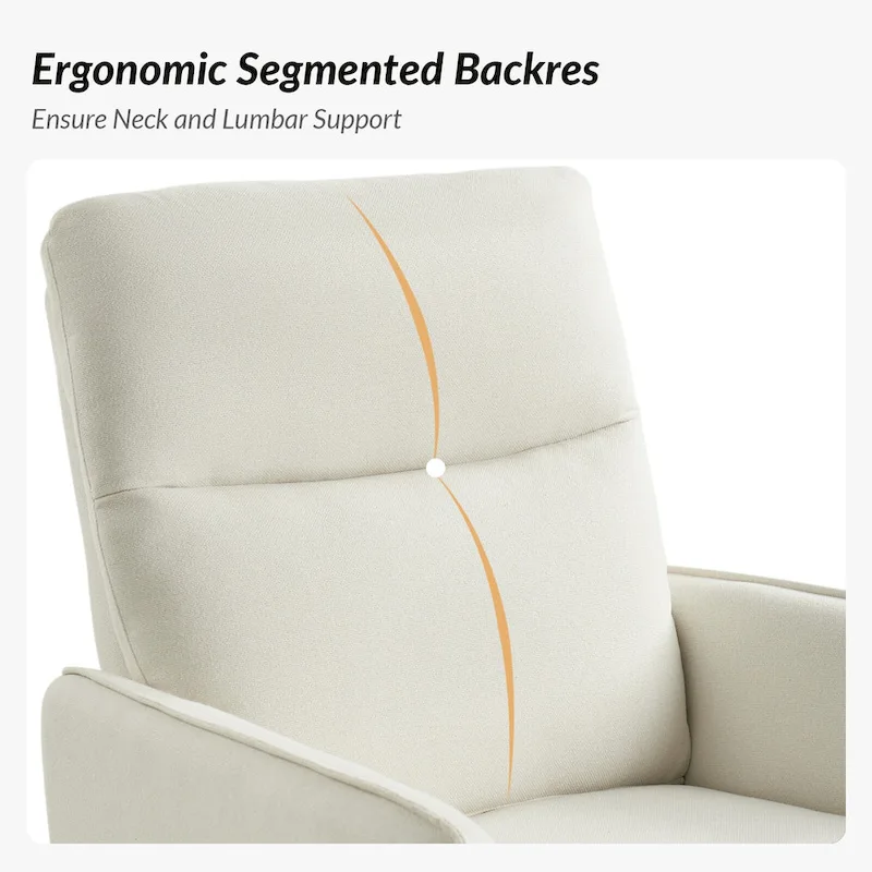 Curtis Rocker Swivel Recliner with Two Side Pockets by HULALA HOME