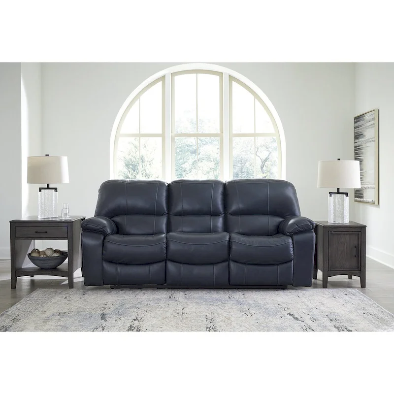 Leesworth Blue Power Reclining Sofa - 88W x 41D x 41H