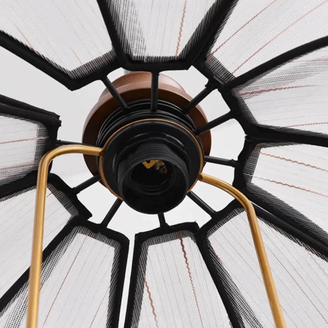 Art Deco Fabric Petal Blossom Hanging Pendant Light Fixture