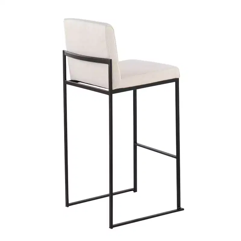 LumiSource Set of 3 Fuji High Back Barstools Fabric