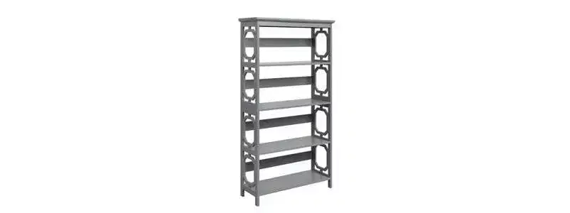 60 Omega 5 Tier Bookcase - Breighton Home
