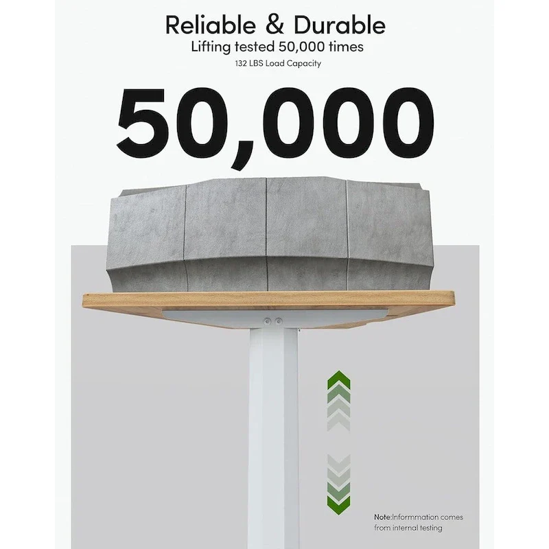 FEZIBO Standing Desk, Electric Stand up Height Adjustable Home Office Table, Sit Stand Desk with Splice Board