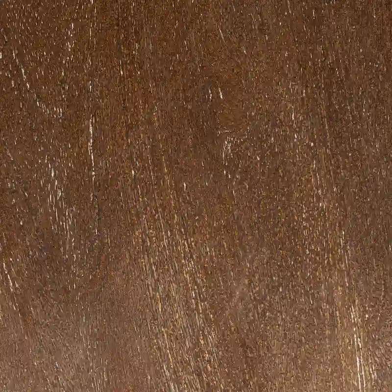 Round Mango Wood Table with 2 Cane Shelves