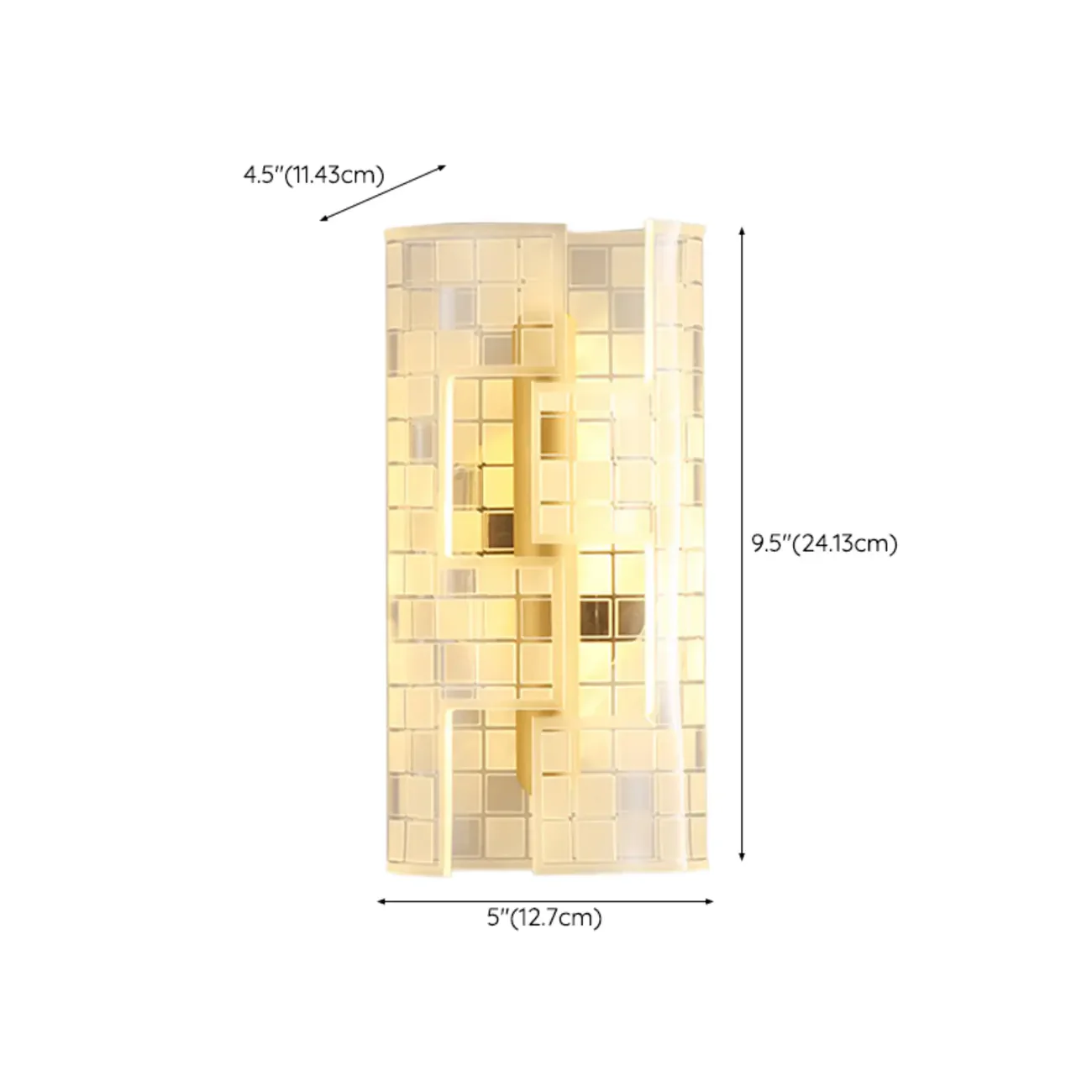 Modern Clear Acrylic Gold Ambient Wall Sconce