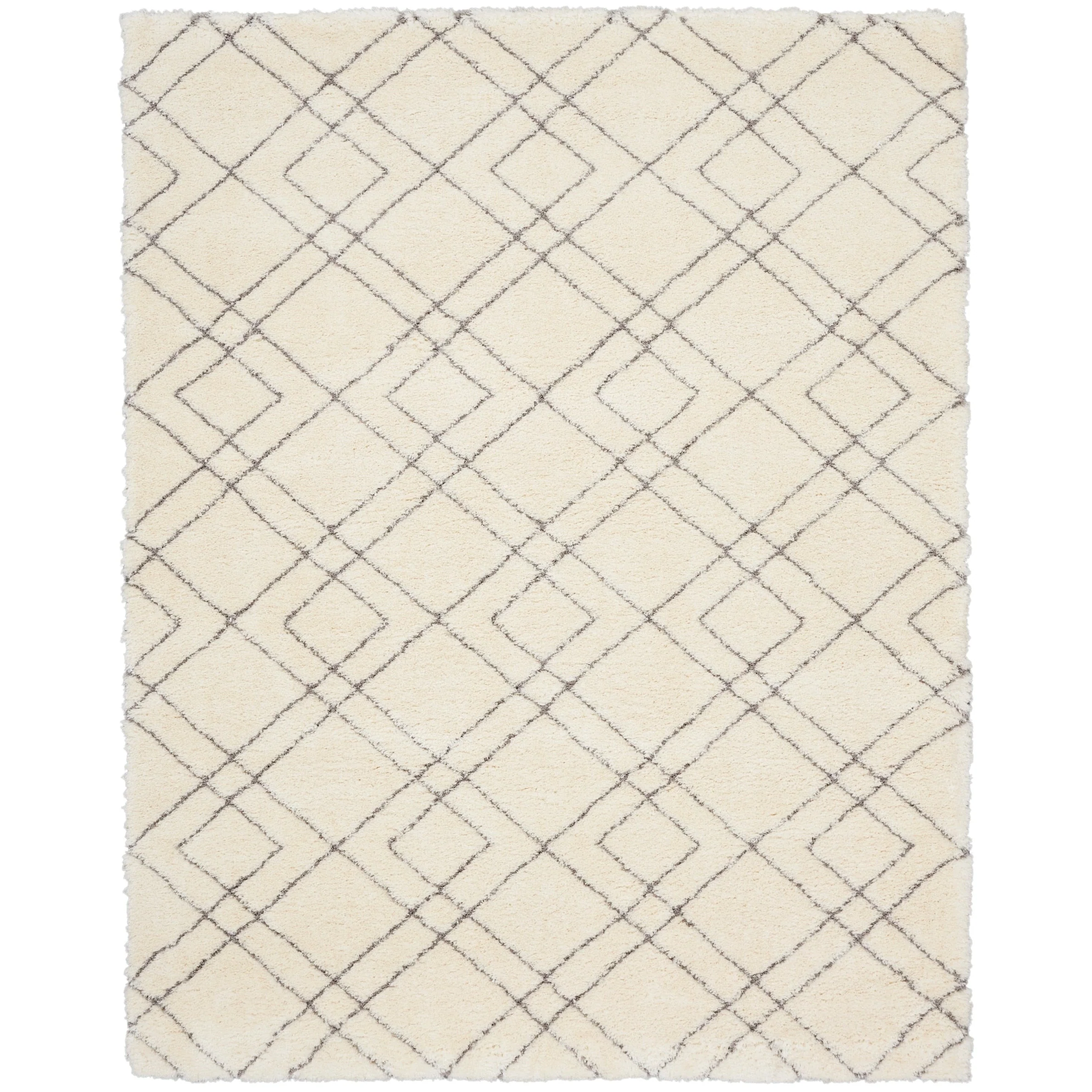Nourison Luxurious Shag Ultra Plush Pile Abstract Geometric Area Rug