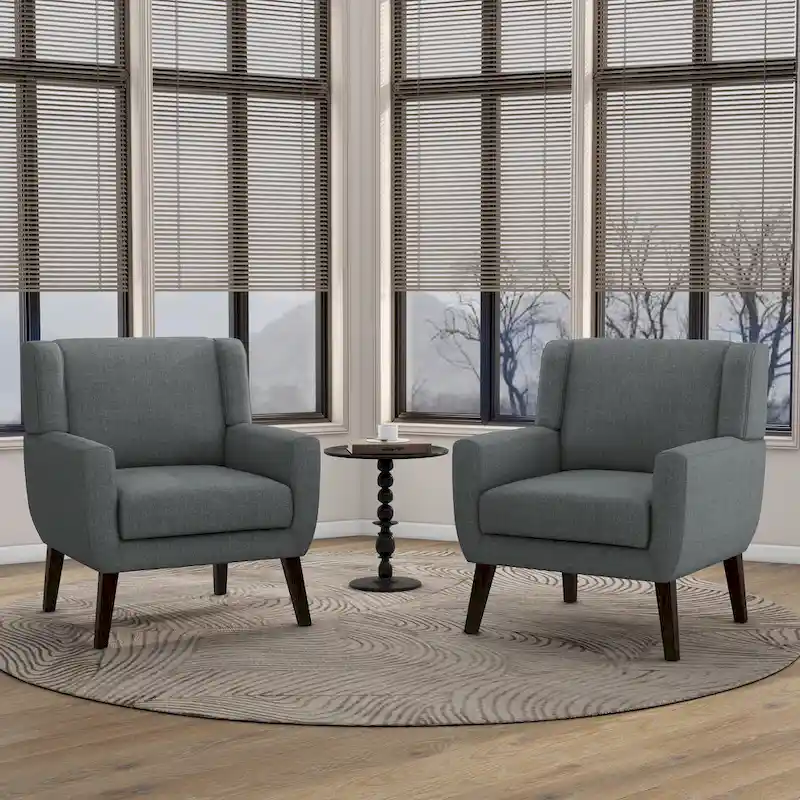 Modern Armchair Upholstered Accent Chair Set of 2