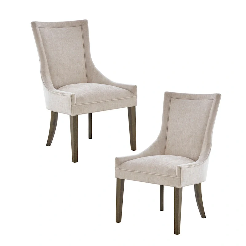 Madison Park Signature Ultra Upholstered Dining Side Chairs With Wood Legs (Set of 2)