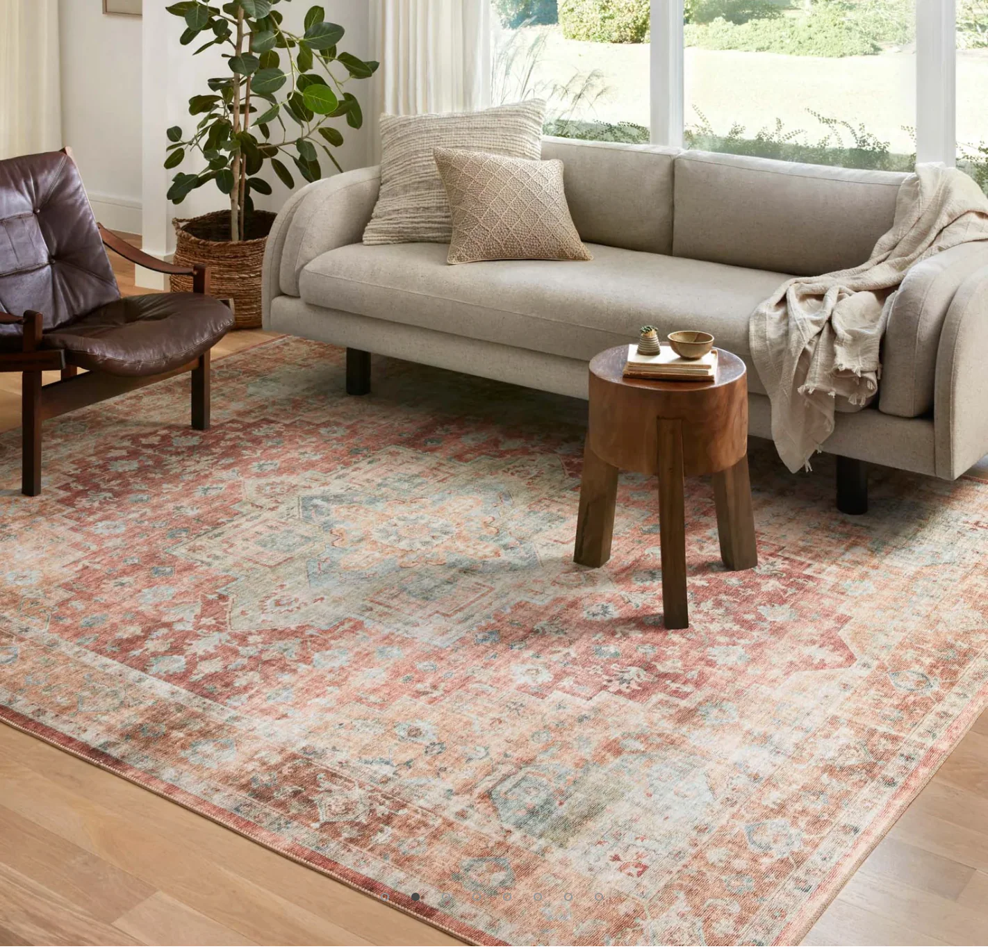 Heidi Terracotta/Aqua Rug