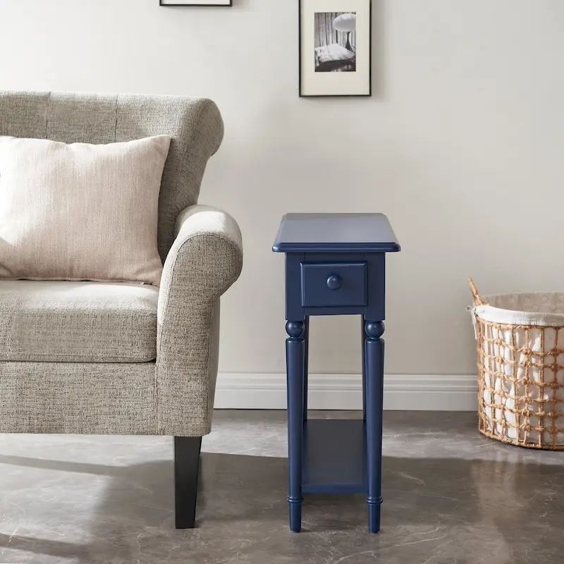 Coastal Chairside Wood Accent Table