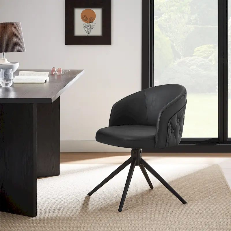 Art Leon Faux Leather Swivel Home Office Chair