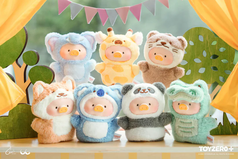 Lulu the Piggy Animal Party - Puppet Show PVC Face Plush Keychain Blind Box