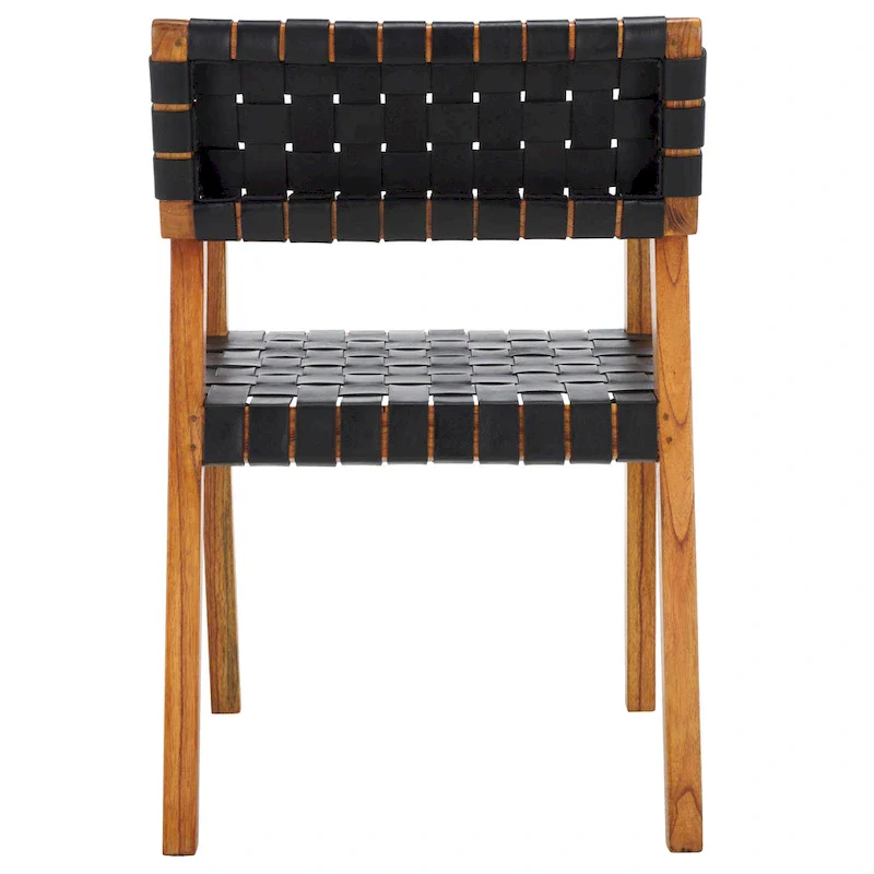 SAFAVIEH Gerda Woven Leather Dining Room Chair - 22.1 W x 20.9 L x 31.9 H - 22Wx21Dx32H
