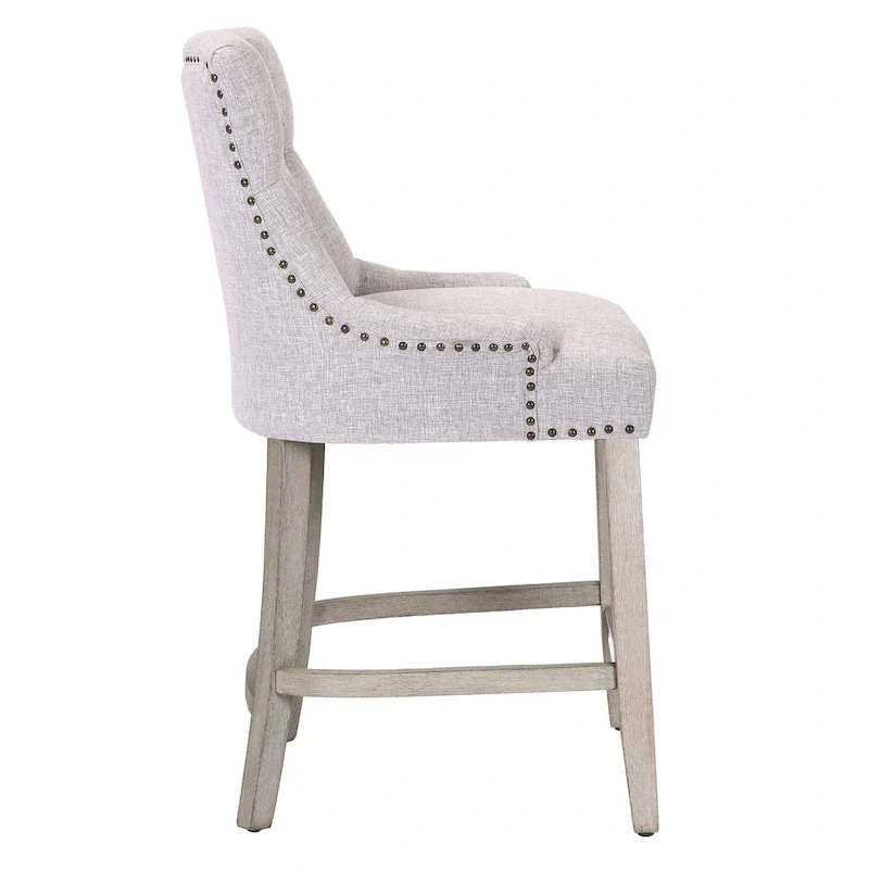 Carter 24 Upholstered Button Tufted Counter Bar Stool