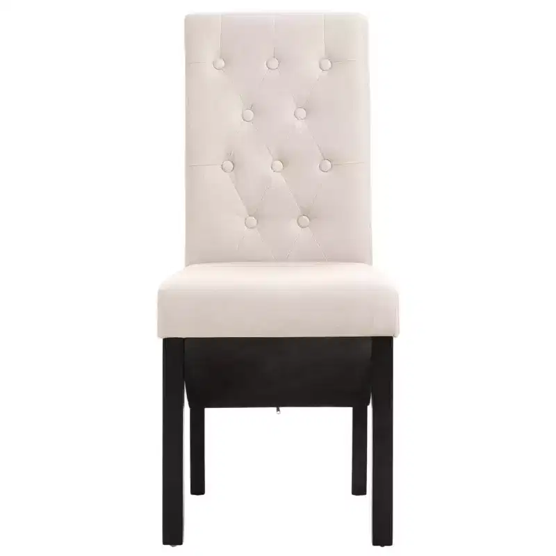 CLIHOME Modern style dining chair, solid wood leg soft cushion fabric kitchen chair(Set of 2)