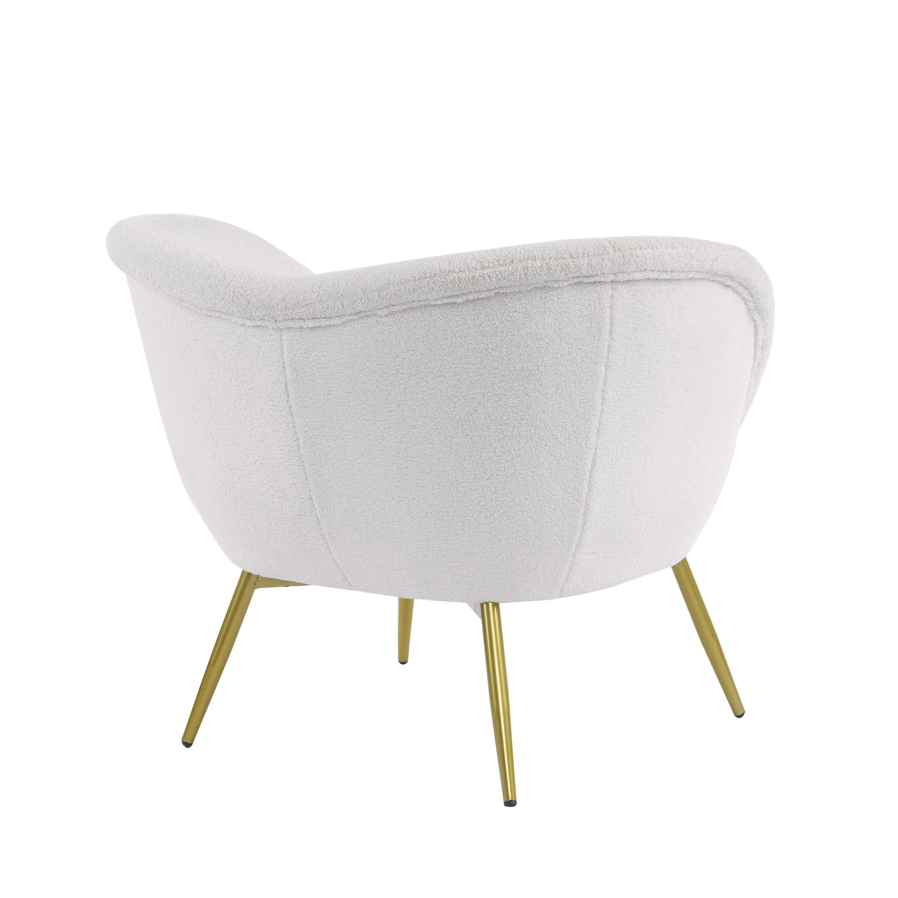 Modern Velvet Accent Chair with Gold Legs