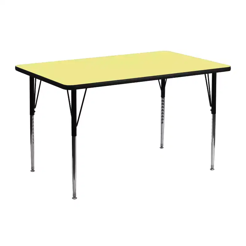Flash Furniture 24''W x 48''L Rectangular Thermal Laminate Activity Table - Standard Height Adjustable Legs