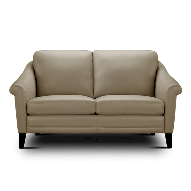 Sienna 100% Genuine Leather Midcentury Modern Loveseat