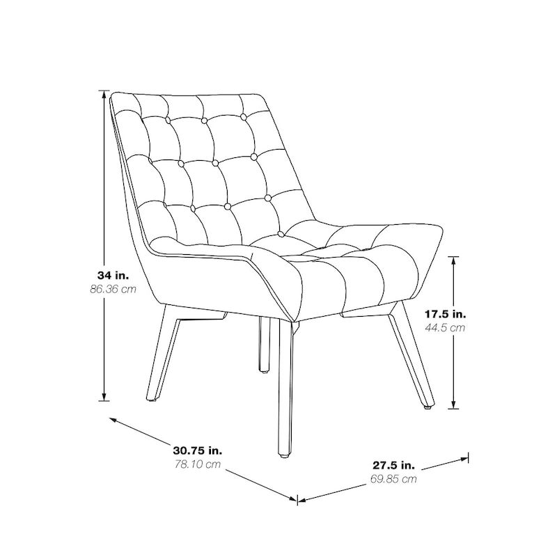 Shelly Tufted Chair with Coffee Legs