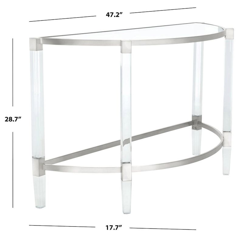 SAFAVIEH Couture Gunel Acrylic Console Table - 47.2  W x 17.7  L x 28.7  H - 47Wx18Dx29H