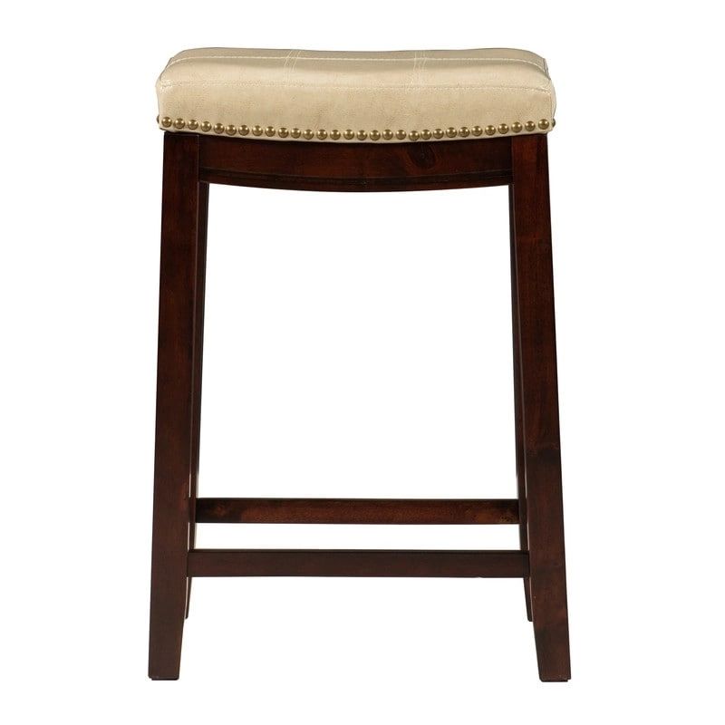 Linon Willamette Backless Saddle-seat Counter Stool
