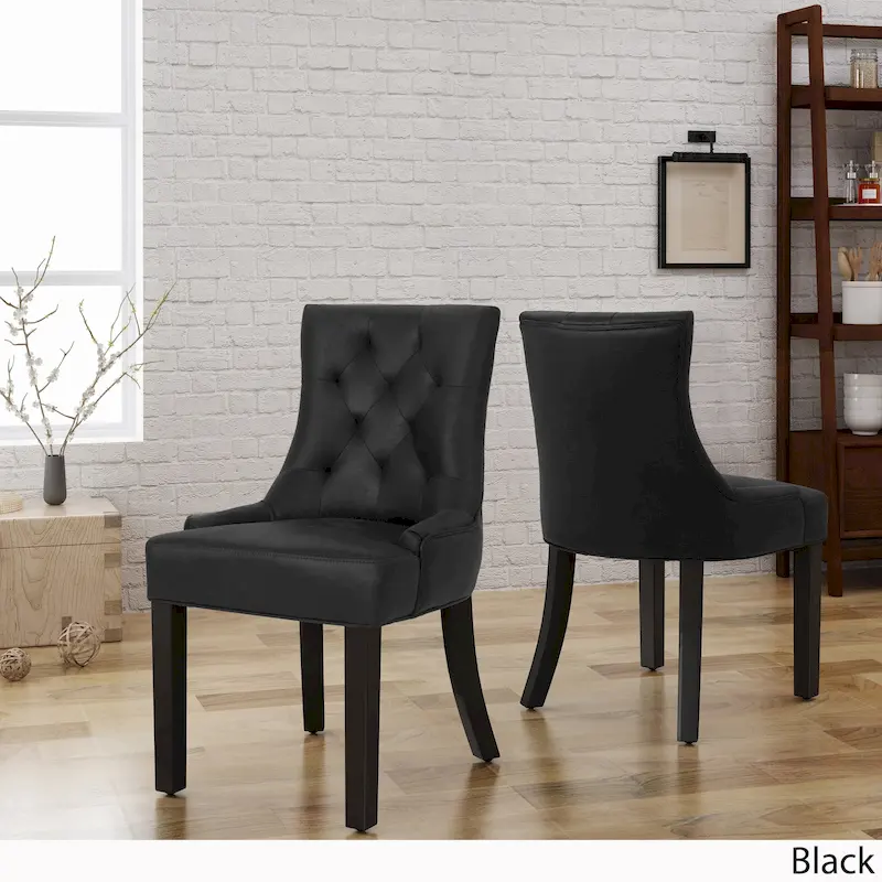 Hayden Traditional Microfiber Dining Chairs (Set of 2) by Christopher Knight Home