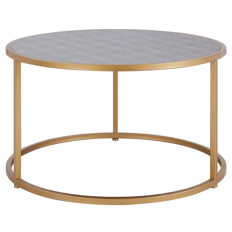 Anza Faux Shagreen Nesting Coffee Table Set of 2