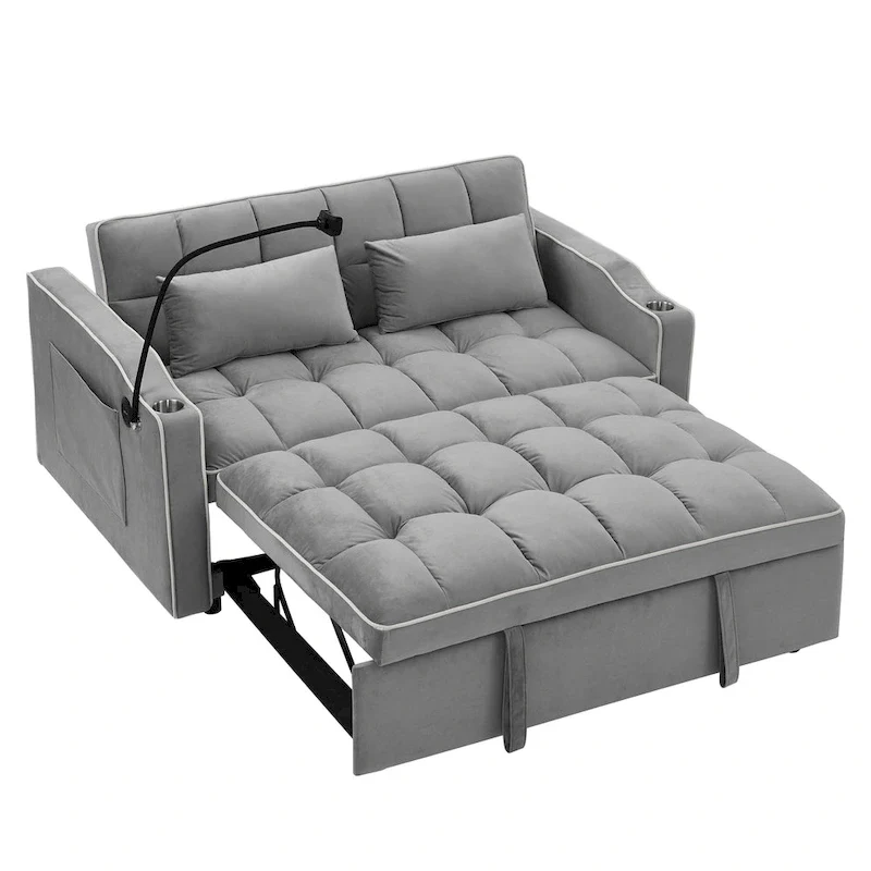 55.51 inch versatile foldable sofa bed in 3 lengths