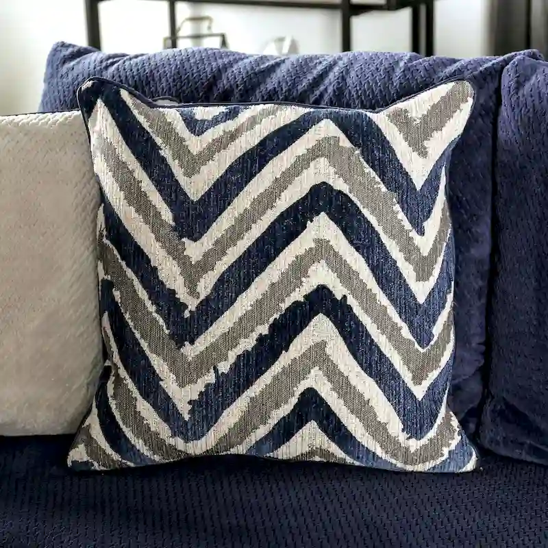 Slaren Transitional Navy Microfiber Padded 2-Piece Sectional and Chair Set by Furniture of America