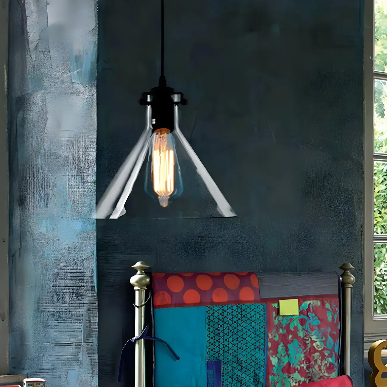 Industrial Clear Cone Glass Kitchen Pendant Light