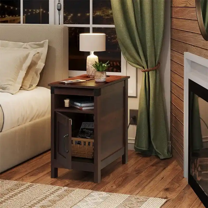 End Table with Charging Station - 13.4