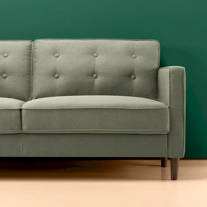 Priage by ZINUS Pear Green Button Tufted Sofa