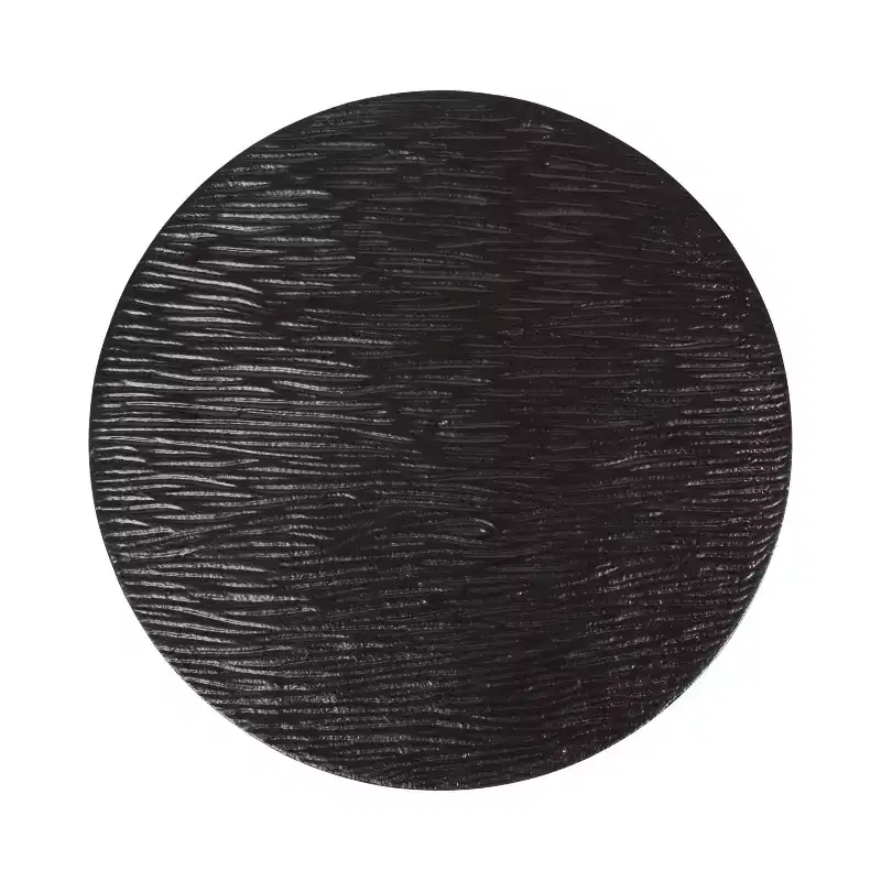 Black & Gold Round Metal Accent Side Table, 1-Person