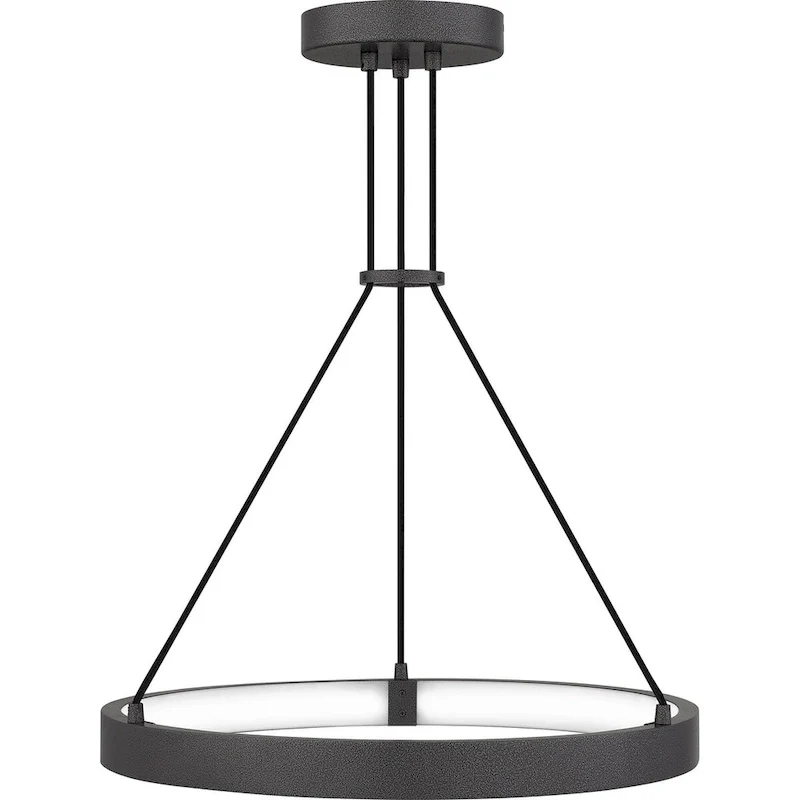 Drury Integrated LED Pewter Cast Iron Pendant Light