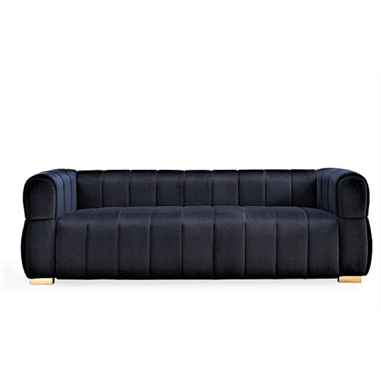 Carlan 89 Velvet Tuxedo Arm Sofa