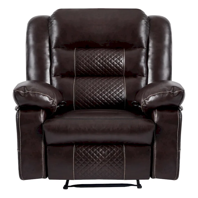 Breathable Leather Massage Recliner Chair Manual Living Room Reclining Sofa