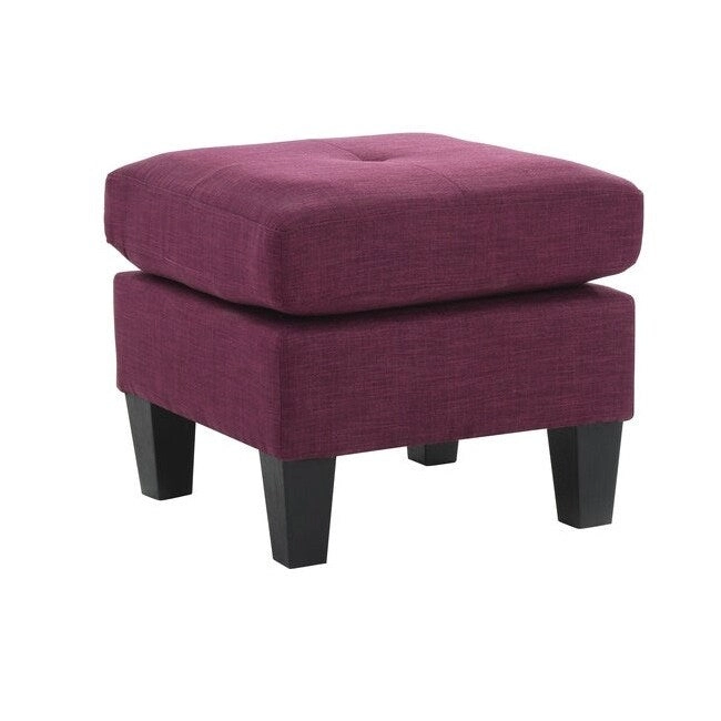 Twill Tufted Ottoman