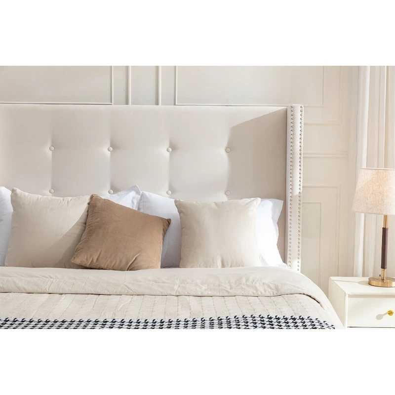 54 High Headboard Peyton Upholstered King Bed