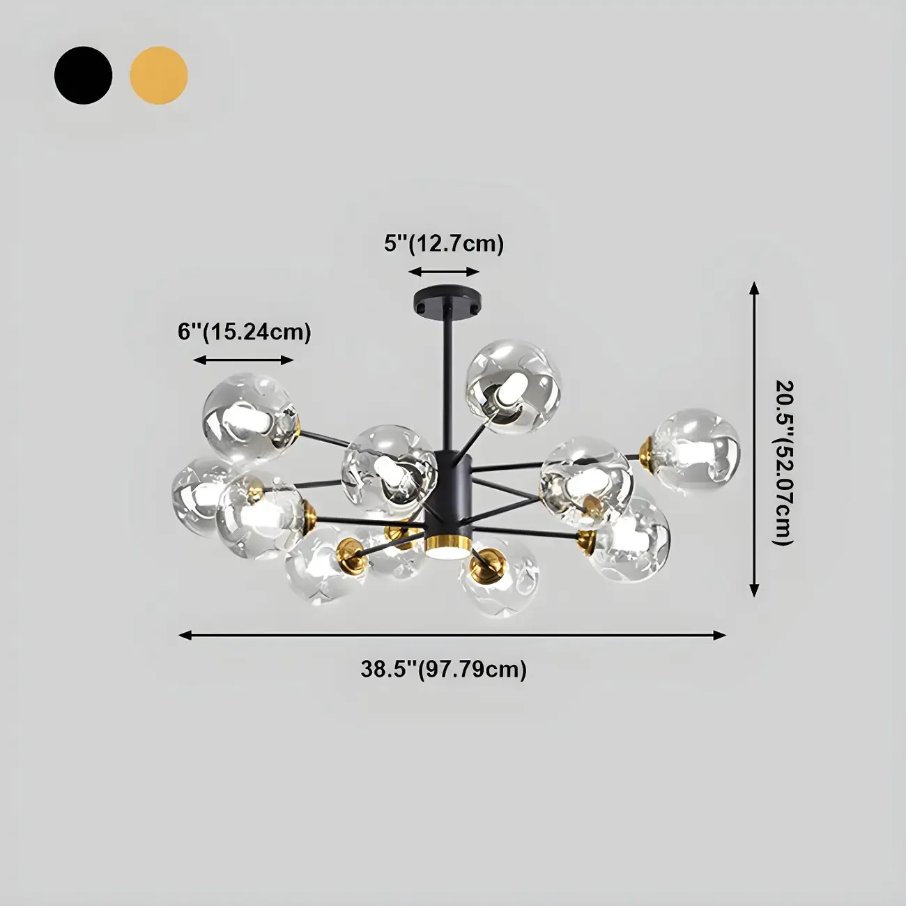 Modern LED Glass Crystal Sputnik Chandelier